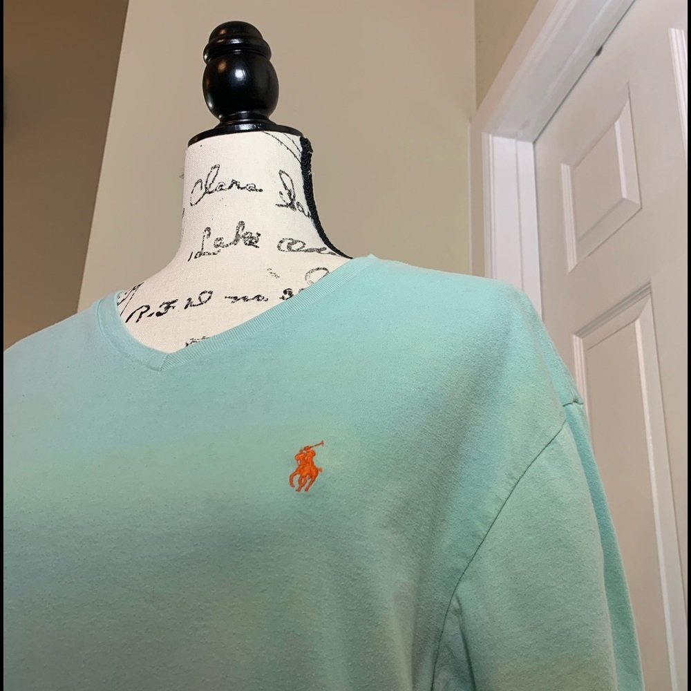 Men’s Medium Turquoise Ralph Lauren V Neck